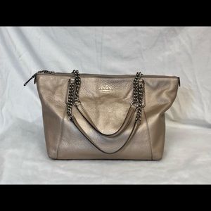 ROSE GOLD COACH HOBO SATCHEL CROSSBODY BAG